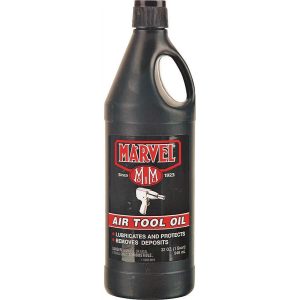 turtle wax, black bottle, red writing, marvel mystery air tool oil